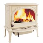 Jotul F400 in ivory enamel with tracery door